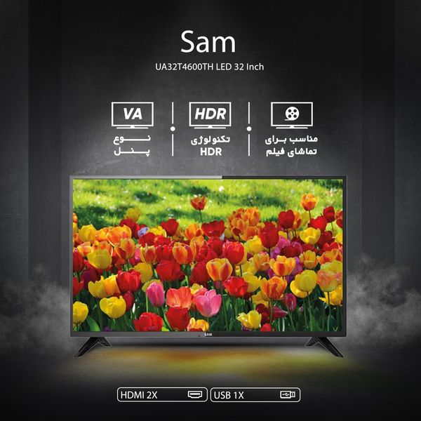 تلویزیون ال ای دی سام الکترونیک مدل UA32T4600TH سایز 32 اینچ