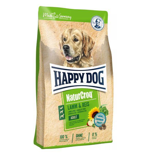 غذای سگ هپی داگ مدل نیچر کراک طعم گوشت و برنج وزن 1 کیلوگرم