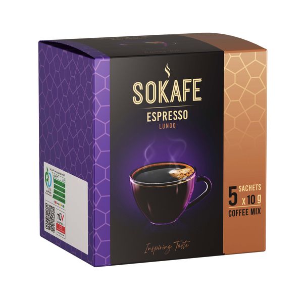 قهوه اسپرسو سوکافه - 10 گرم بسته 5 عددی  