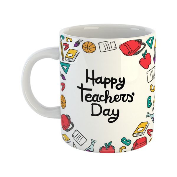 ماگ هومر ماگ طرح روز معلم مدل happy teacher day