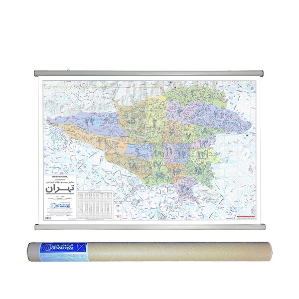 نقشه گیتاشناسی نوین مدل راهنمایی مناطق 22 گانه شهرداری تهران کد LB1473