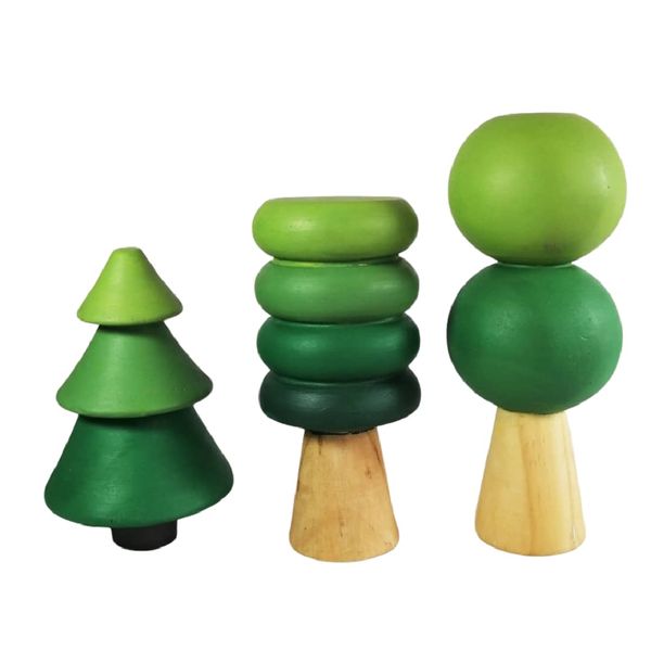 اسباب بازی چوبی شادین وود مدل جنگل مجموعه سه عددی