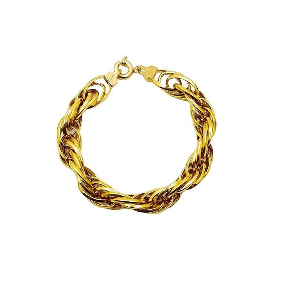 دستبند طلا 18 عیار زنانه طلای کامک مدل حلقه ای