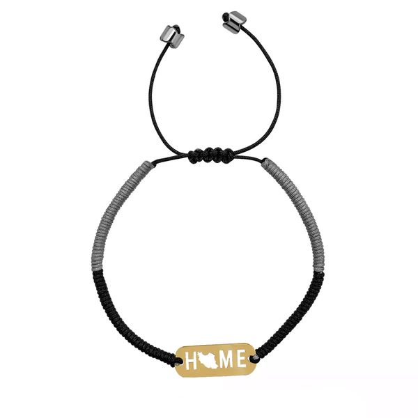 دستبند طلا 18 عیار مردانه گالری روبی مدل بافتHOME