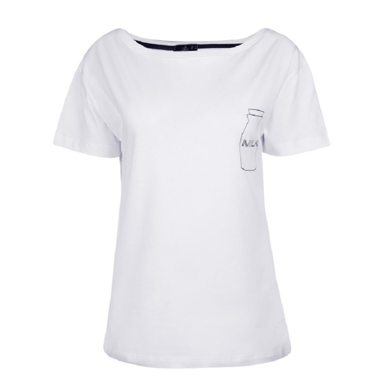 تی شرت آستین کوتاه زنانه اسپیور مدل میلک کد 155188 رنگ سفید