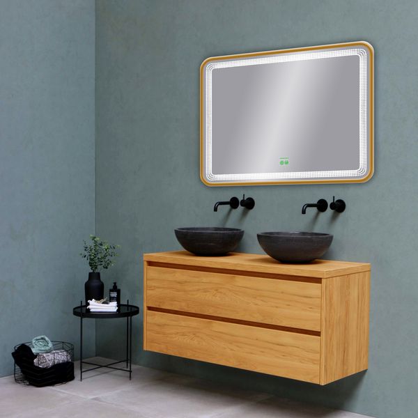 آینه سرویس بهداشتی گلسموند مدل مستطیل هوشمند لمسی کد HL111-SM
