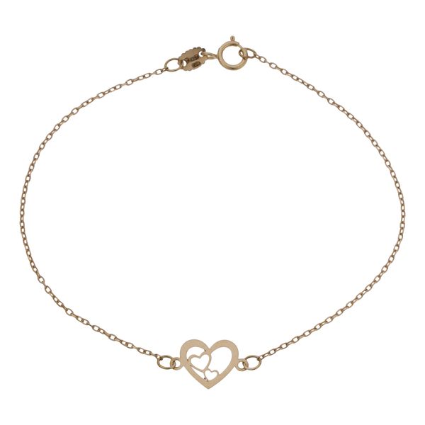 دستبند طلا 18 عیار زنانه مایا ماهک مدل MB1617 طرح قلب