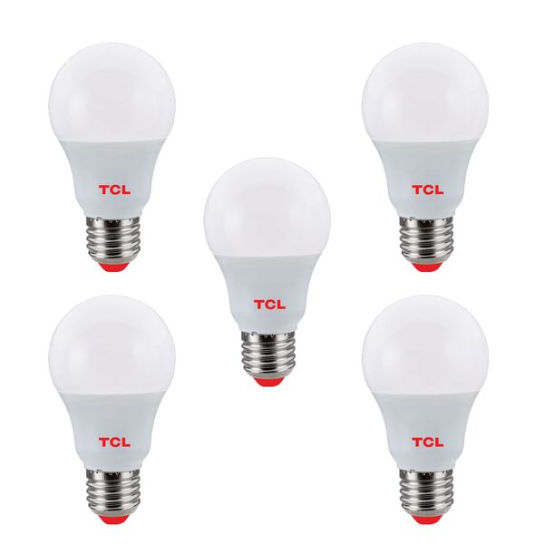 لامپ ال ای دی 10 وات TCL مدل حبابی پایه E27 بسته 5 عددی