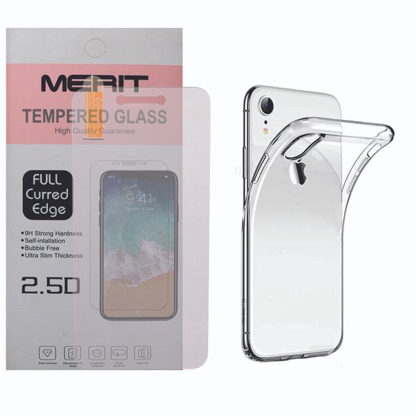 کاور مریت مدل J-1 مناسب برای گوشی موبایل اپل IPhone XR به همراه محافظ صفحه نمایش