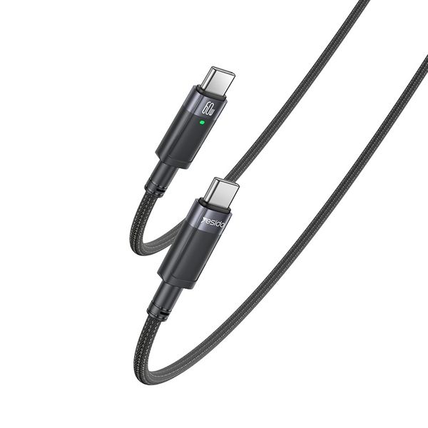 کابل USB-C یسیدو مدل AUTO POWER OFF CA160 60W طول 1.2 متر
