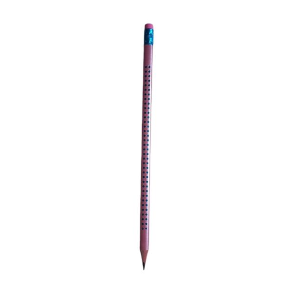 مداد مشکی مدل سه گوش پاک‌کن دار طرح خال خالی بسته 4 عددی