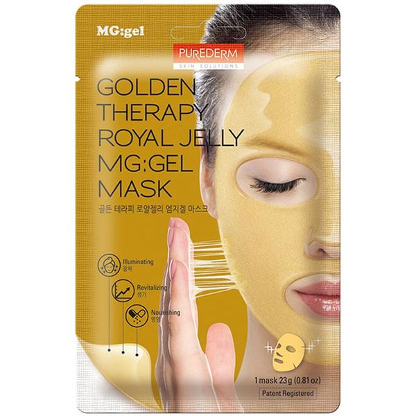 ماسک صورت پیوردرم سری Gel mask مدل ‌Royal Jelly وزن 23 گرم