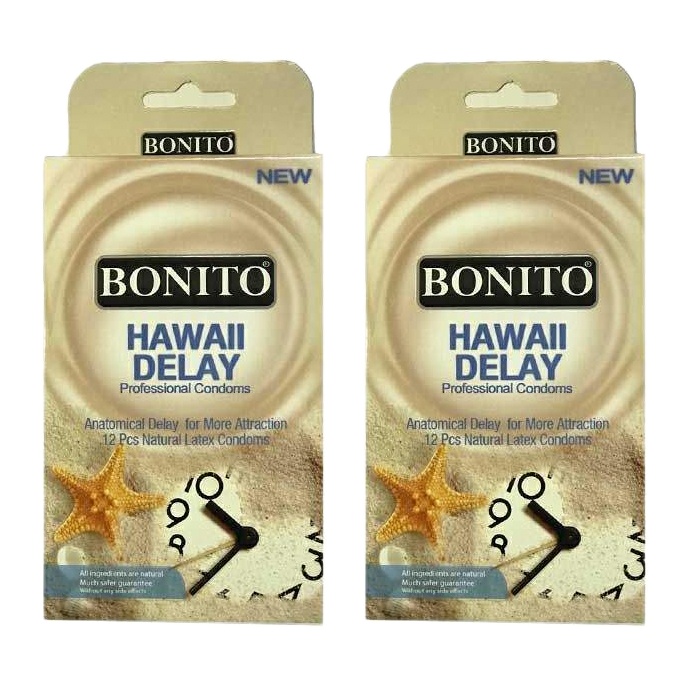 کاندوم بونیتو مدل Hawaii Delay مجموعه 2 عددی
