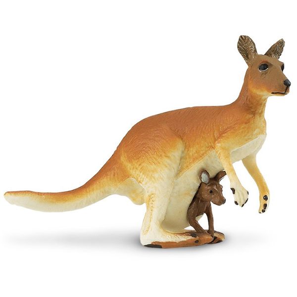 عروسک سافاری مدل Kangaroo With Baby سایز خیلی کوچک