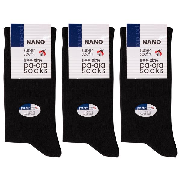 جوراب مردانه پاآرا مدل نانو 60 کد 6009 بسته 3 عددی