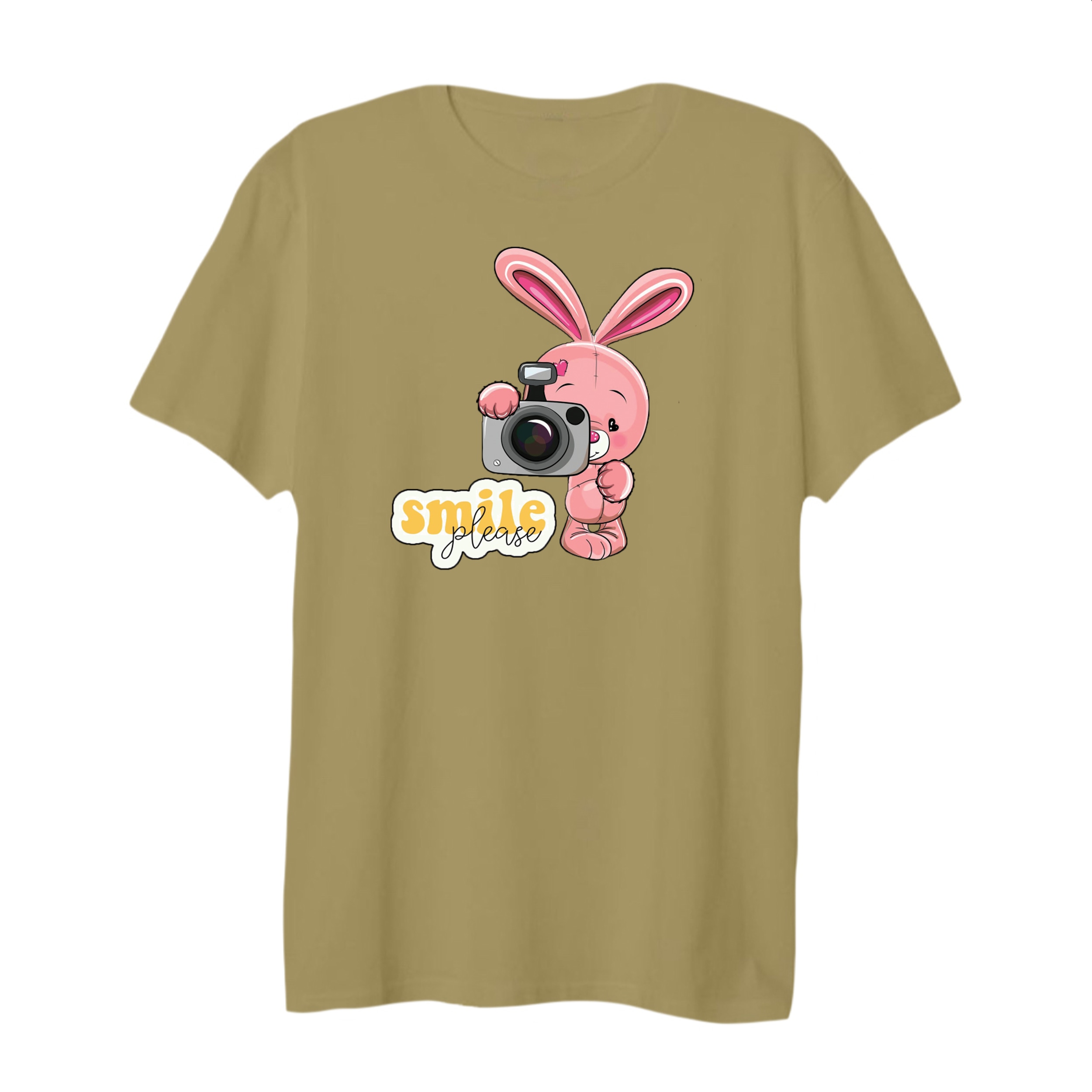 تی شرت لانگ زنانه مدل خرگوش کد 17 رنگ کرم