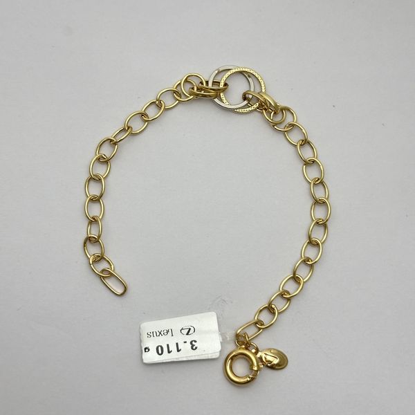 دستبند طلا 18 عیار زنانه مدل D019 طرح زنجیری