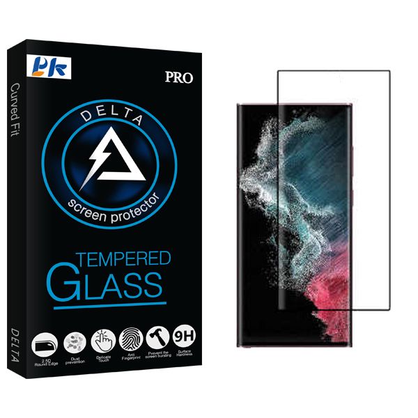 محافظ صفحه نمایش شیشه ای پی کی مدل Delta مناسب برای گوشی موبایل سامسونگ Galaxy S22 Ultra 5G