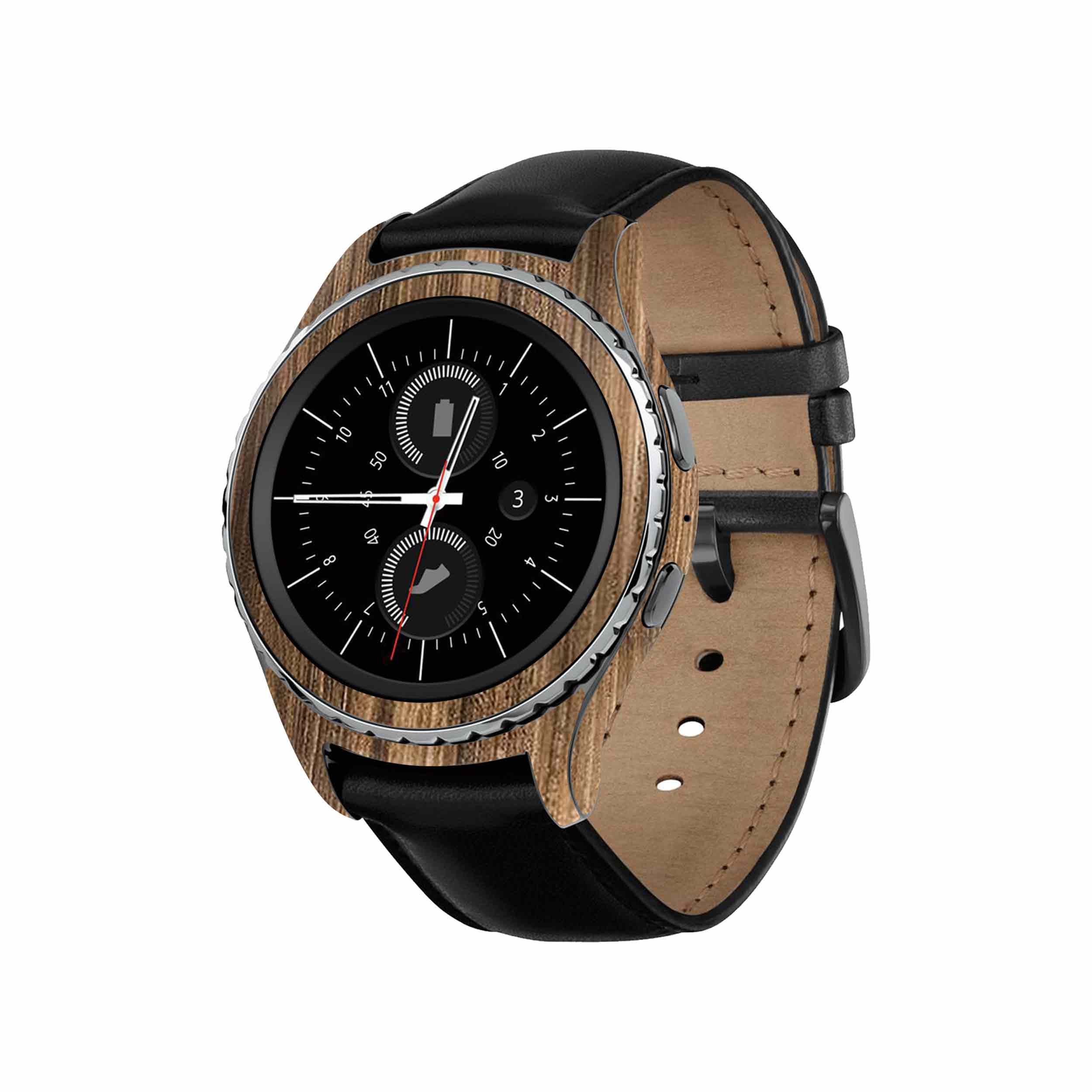 برچسب ماهوت طرح Light_Walnut_Wood مناسب برای ساعت هوشمند سامسونگ Galaxy Gear S2 Classic