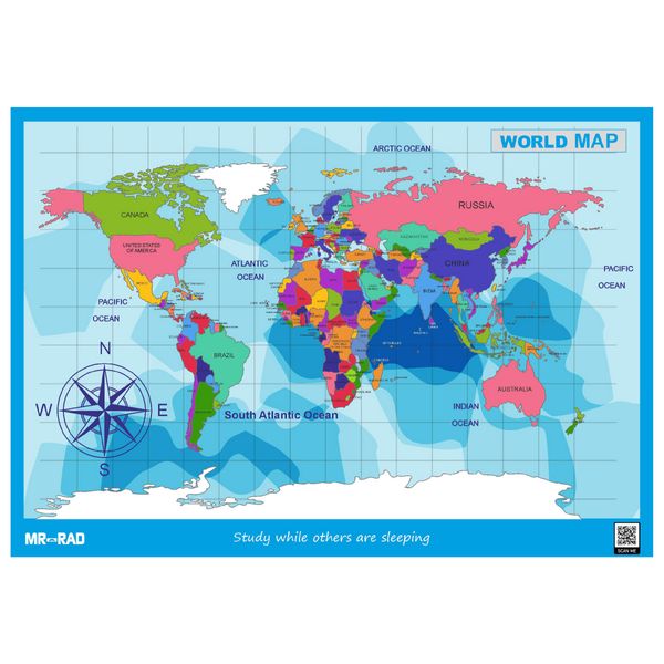 پوستر آموزشی مستر راد طرح نقشه جهان مدل M9060