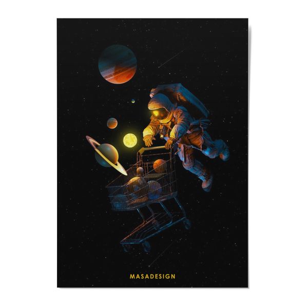 کارت پستال ماسا دیزاین طرح فضانورد مدل ZOD061
