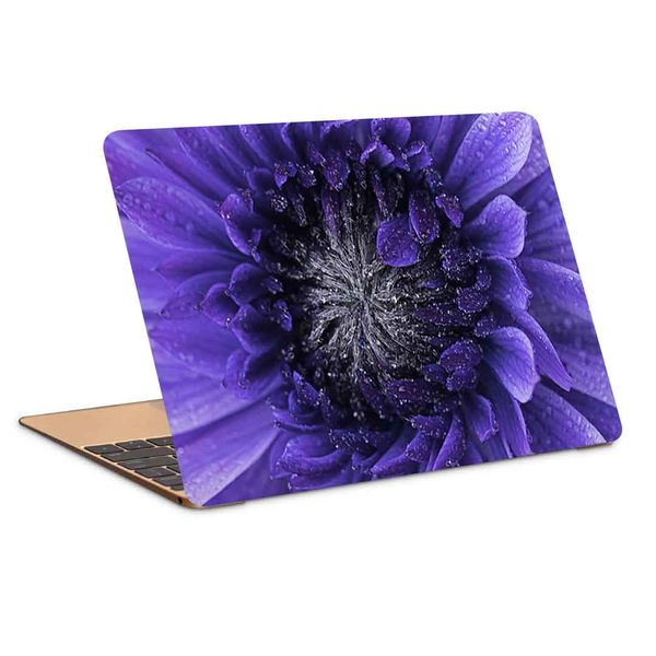 استیکر لپ تاپ طرح flower purple drops کد P-752 مناسب برای لپ تاپ 15.6 اینچ