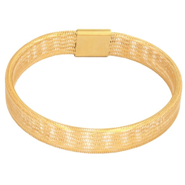 دستبند طلا 18 عیار زنانه طلای مستجابی مدل کشی کد 1234