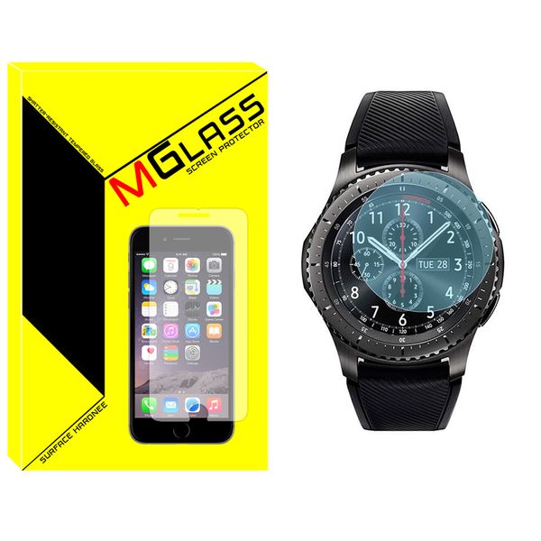 محافظ صفحه نمایش شیشه‌ای ام‌گلس مدل Glass-MG مناسب برای ساعت هوشمند سامسونگ Galaxy Gear S3
