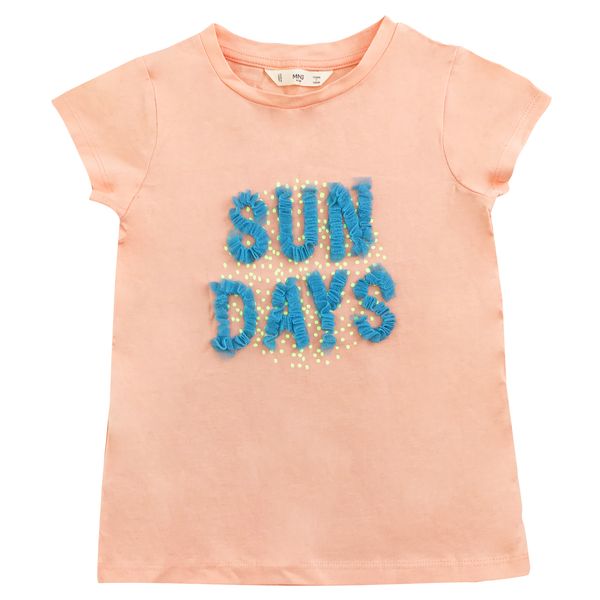 تی شرت آستین کوتاه دخترانه مانگو مدل SUN DAYS