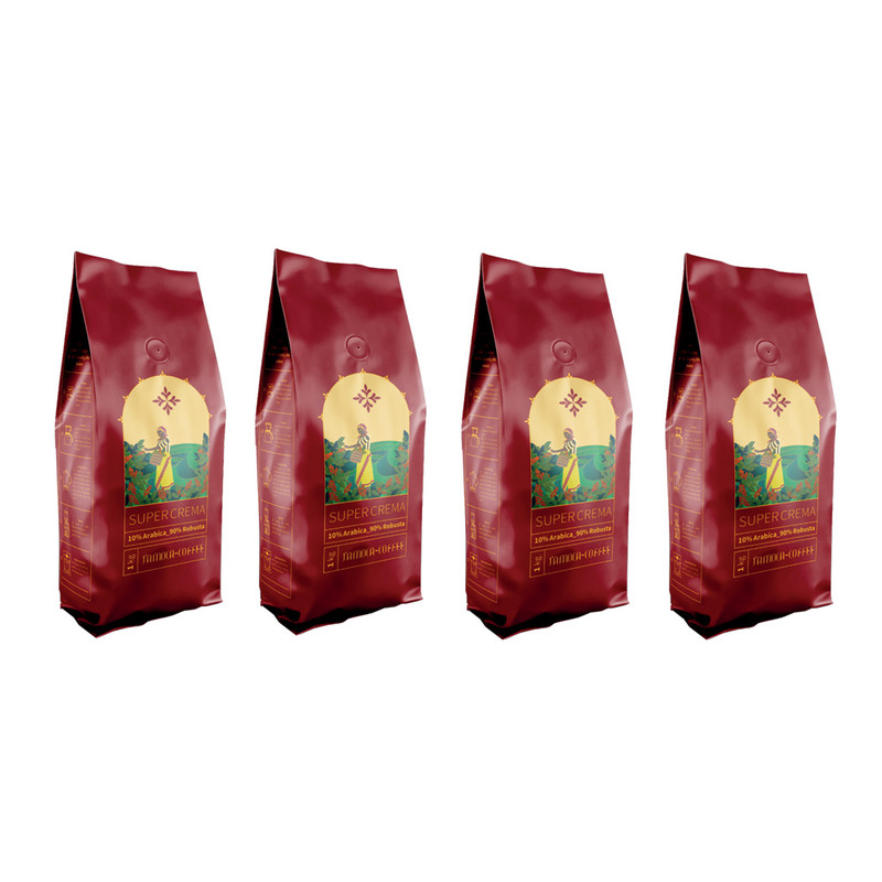 دانه قهوه سوپر کرما جاموکا - 1 کیلوگرم بسته 4 عددی
