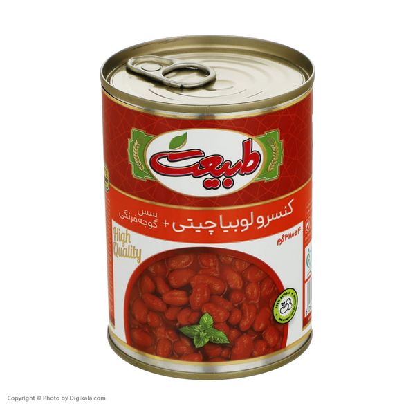کنسرو لوبیا چیتی به همراه سس گوجه فرنگی طبیعت - 380 گرم 