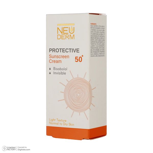 کرم ضد آفتاب بدون رنگ نئودرم SPF 50 مدل Highly Protective ‌مناسب پوست های نرمال تا خشک حجم 50 میلی‌لیتر