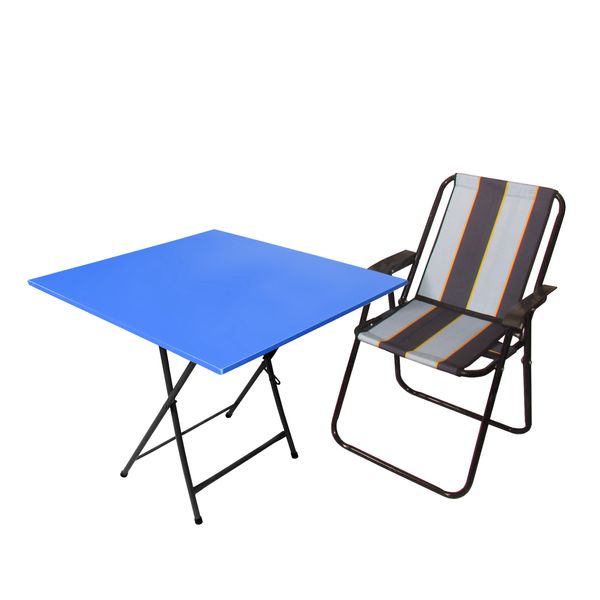 میز و صندلی تاشو سفری میزیمو مدل ساحلی کد 2618