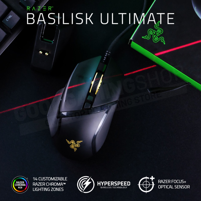 ماوس بی سیم مخصوص بازی ریزر مدل Basilisk Ultimate With wireless charging Dock