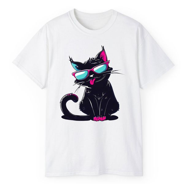 تی شرت آستین کوتاه مردانه مدل گربه کد 1779