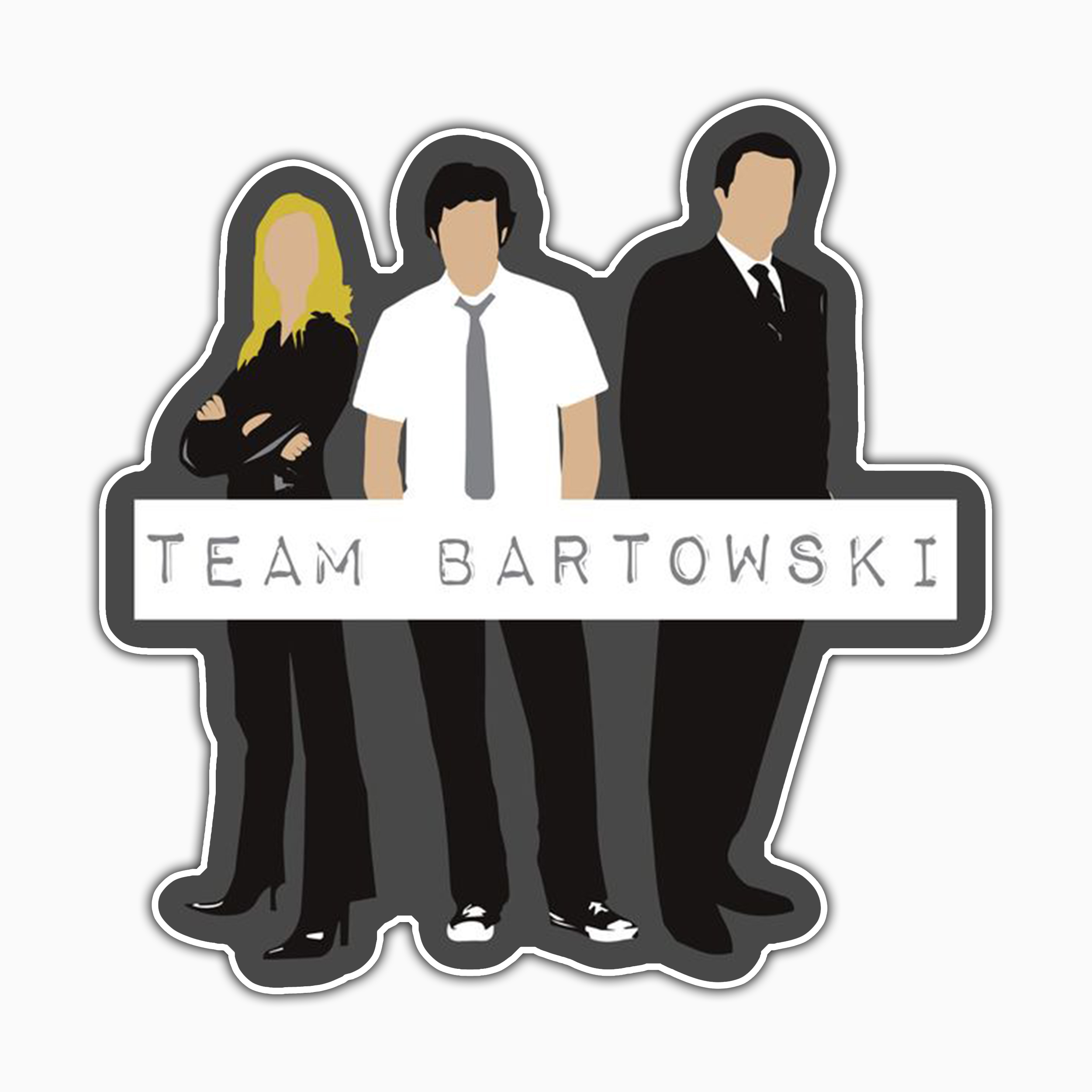 استیکر لپ تاپ و موبایل بووم طرح Team Bartowski کد VR14