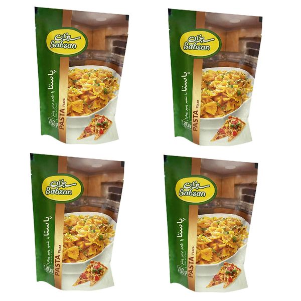 پاستا با طعم پنیر پیتزا سبزان - 180 گرم بسته 4 عددی 