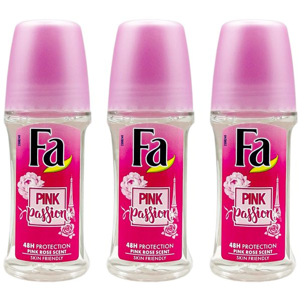 رول ضد تعریق زنانه فا مدل Pink Passion حجم 50 میلی لیتر مجموعه 3 عددی