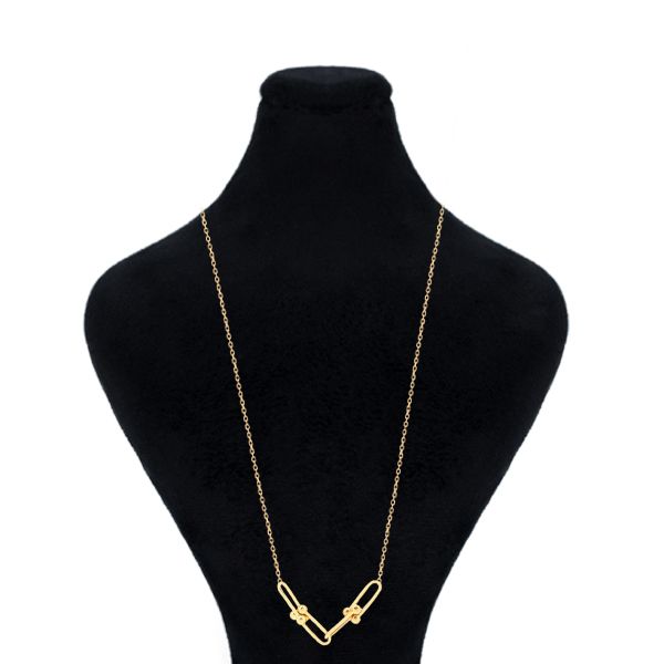 گردنبند طلا 18 عیار زنانه ماوی گالری مدل تیفانی 4 و زنجیر ساده