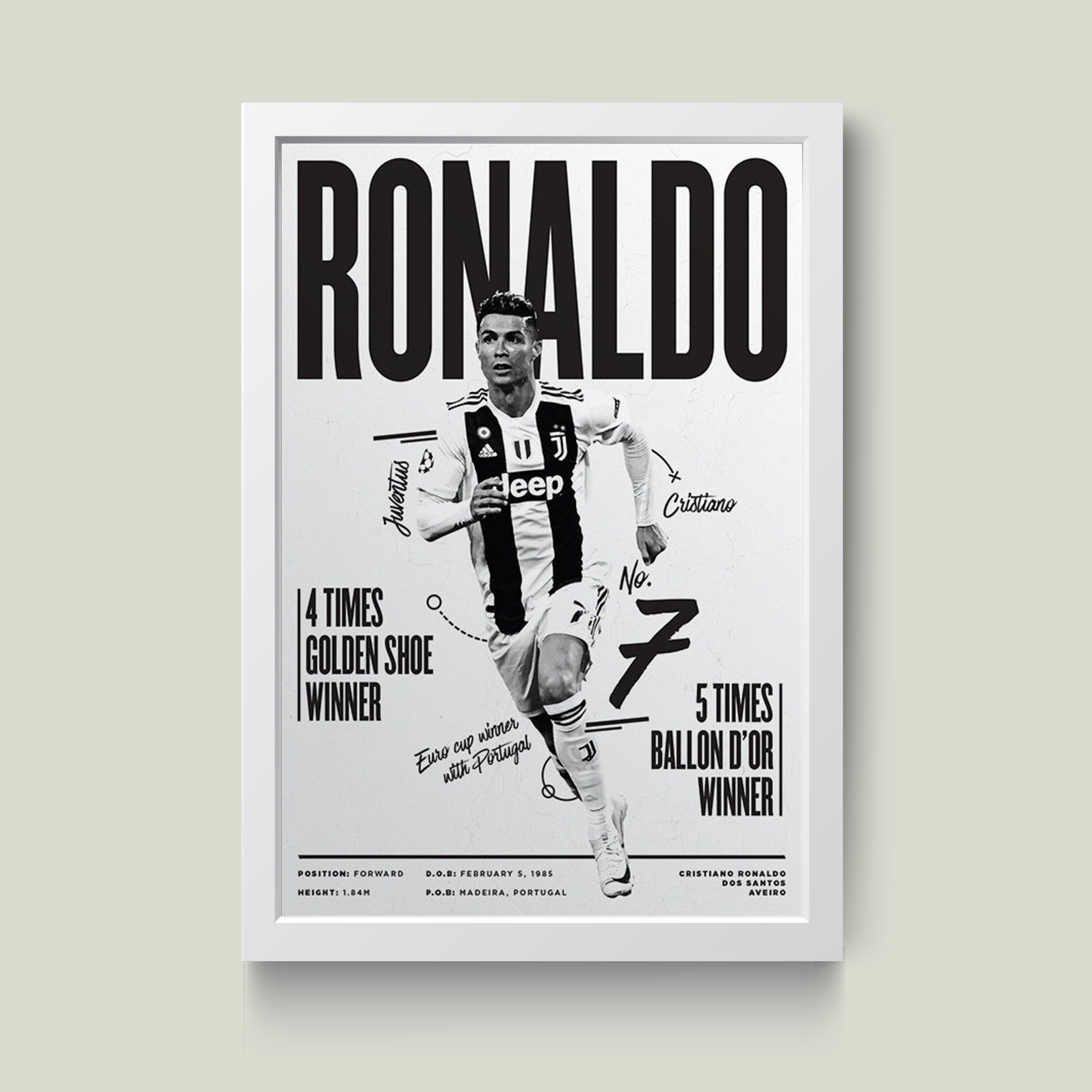 تابلو مدل رونالدو Ronaldo کدm2490-w