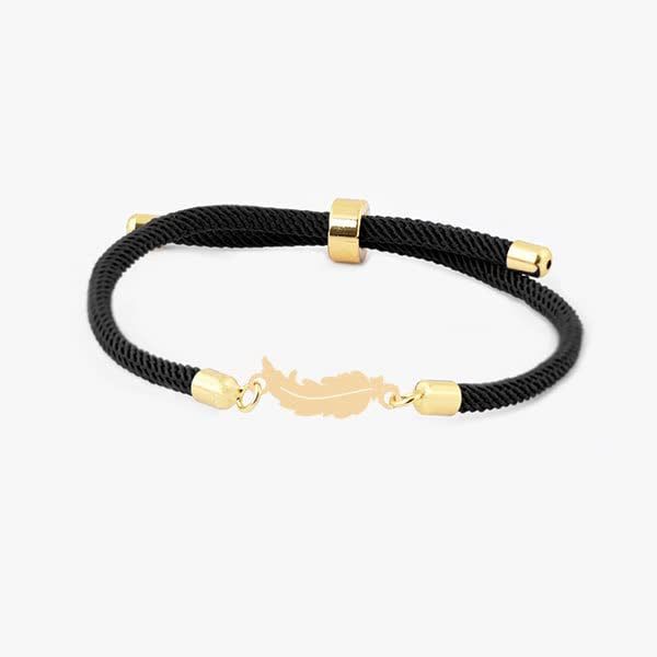دستبند طلا عیار 18 زنانه طلای کامک مدل  پر
