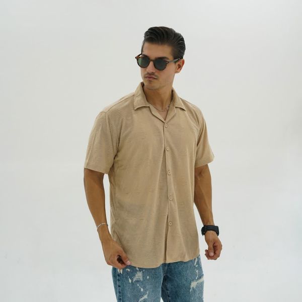 پیراهن آستین کوتاه مردانه مدل پارچه مراکشی خنک T-8