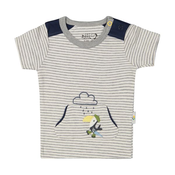 تی شرت آستین کوتاه نوزادی پسرانه نیلی مدل toga 82140