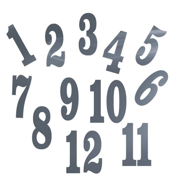اعداد ساعت دیواری مدل S9 مجموعه 12 عددی
