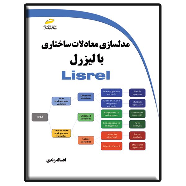 کتاب مدلسازی معادلات ساختاری با لیزرل Lisrel اثر افسانه زندی انتشارات دیباگران تهران