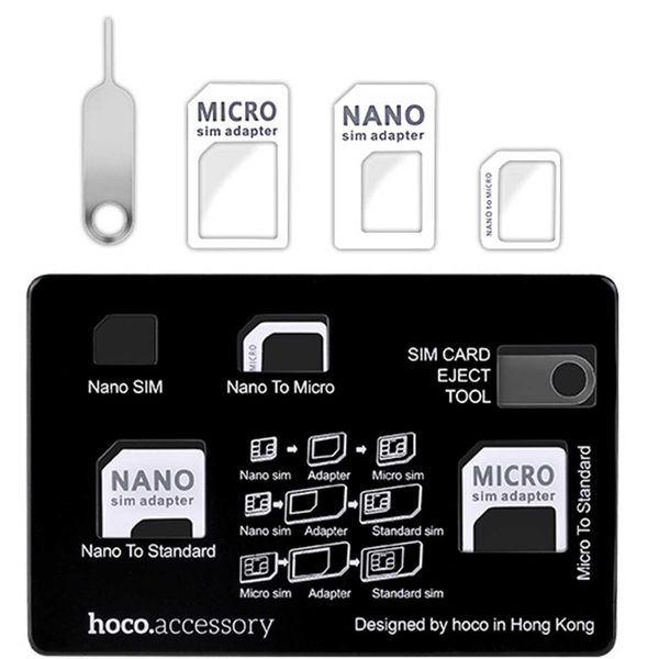 تبدیل سیم کارت‌های میکرو و نانو به استاندارد هوکو مدل Card Set