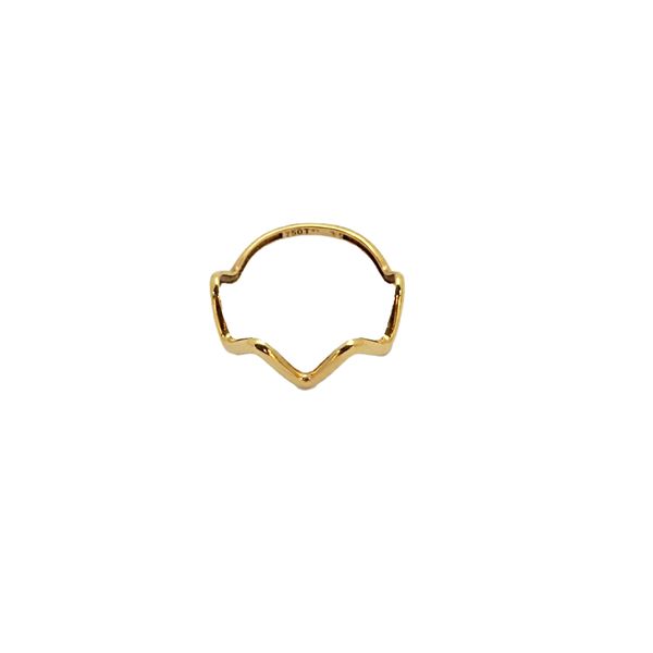 انگشتر طلا 18 عیار زنانه جواهری ماهوور مدل مینیمال کد 02
