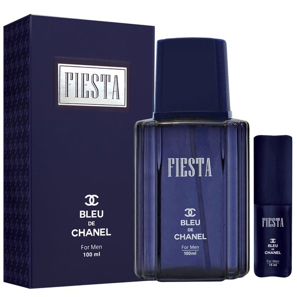ادو پرفیوم مردانه فیستا مدل  Bleu Chanel حجم 100 میلی لیتر به همراه عطر جیبی مردانه فیستا حجم 15 میلی لیتر