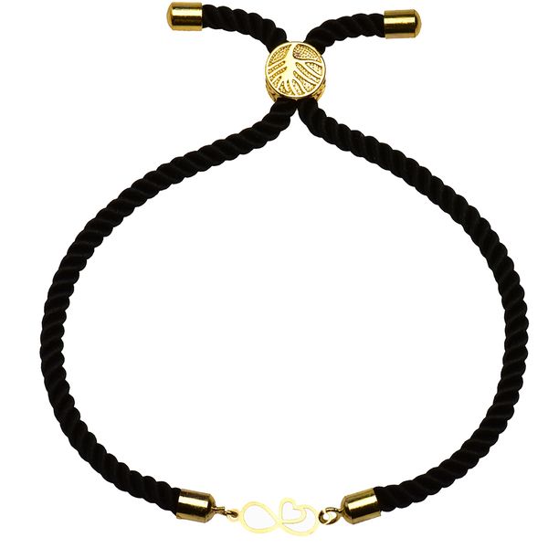 دستبند طلا 18 عیار زنانه کرابو طرح قلب بینهایت مدل Kr1389