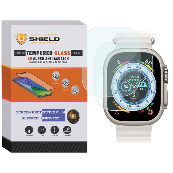محافظ صفحه نمایش شیشه‌ای آلتیمیت شیلد مدل SH-UL مناسب برای ساعت هوشمند N8 Ultra Plus بسته دو عددی